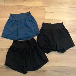 HALARA Black and Blue Shorts Athletic Comfort